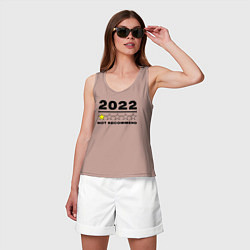 Майка женская хлопок 2022 Тяжелый год, цвет: пыльно-розовый — фото 2