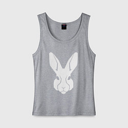 Женская майка White rabbit head