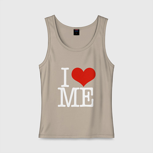 Женская майка I love me / Миндальный – фото 1