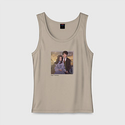 Майка женская хлопок Теодора аниме, цвет: миндальный