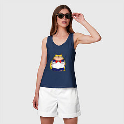 Майка женская хлопок Totoro Sailor Moon, цвет: тёмно-синий — фото 2