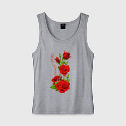 Женская майка Прекрасная Пелагея - букет из роз