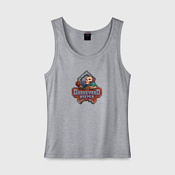 Майка женская хлопок Graveyard Keeper логотип игры, цвет: меланж