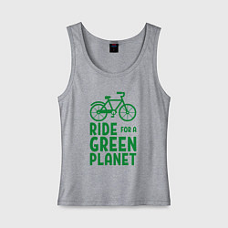 Женская майка Ride for a green planet