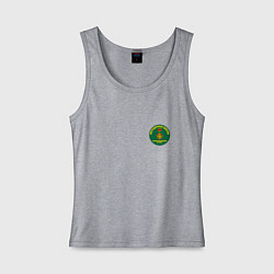 Майка женская хлопок Медаль Бывших пограничников не бывает, цвет: меланж