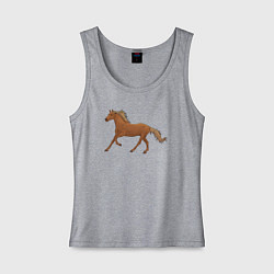 Женская майка Конь бежит