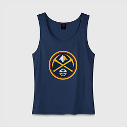 Майка женская хлопок Denver Nuggets logo, цвет: тёмно-синий