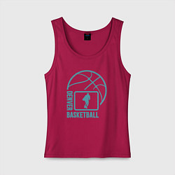 Майка женская хлопок Denver basket, цвет: маджента