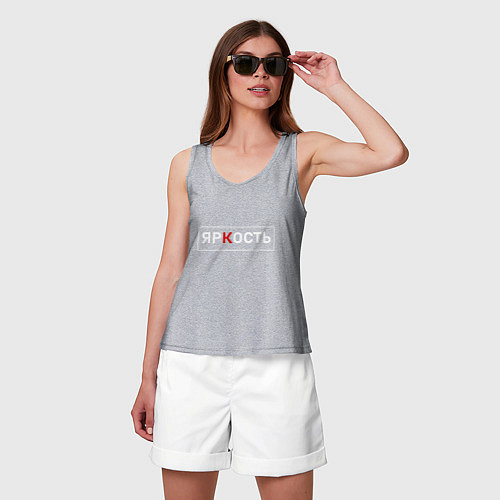 Женская майка ЯрКость - светлая / Меланж – фото 3