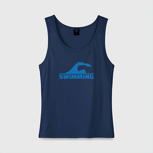 Женская майка Swimming sport / Тёмно-синий – фото 1