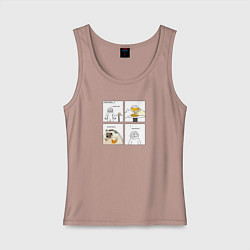 Женская майка Пивной ежик комикс