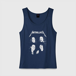 Майка женская хлопок Metallica band, цвет: тёмно-синий