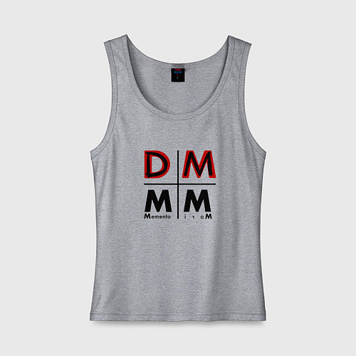 Женская майка Depeche Mode - Memento Mori Logo DM / Меланж – фото 1