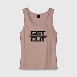 Женская майка Get out black