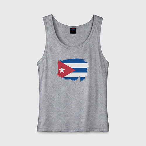 Женская майка Флаг Кубы / Меланж – фото 1