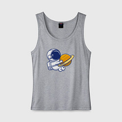 Женская майка Обнимаю сатурн