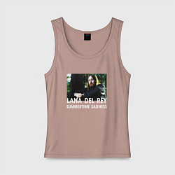 Майка женская хлопок Егор Летов х Лана Дел Рэй, цвет: пыльно-розовый