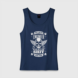 Майка женская хлопок Yes im am an engineer, цвет: тёмно-синий