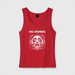 Майка женская хлопок The Offspring rock panda, цвет: красный