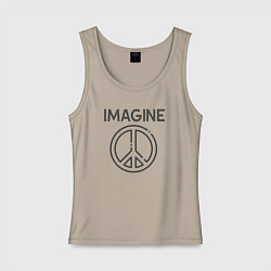 Майка женская хлопок Peace imagine, цвет: миндальный