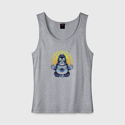 Женская майка Забавная горилла медитирует