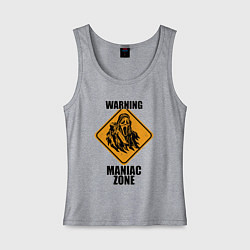 Женская майка Предупреждающий знак Maniac zone