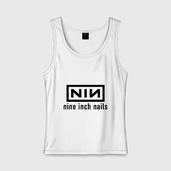 Майка женская хлопок NIN: Nine inch nails, цвет: белый