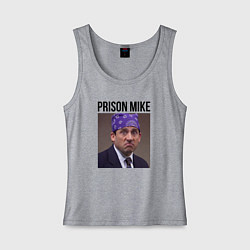 Майка женская хлопок Prison mike Michael Scott - офис, цвет: меланж