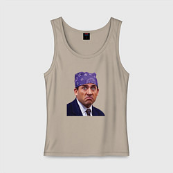 Майка женская хлопок Prison mike Michael Scott офис, цвет: миндальный