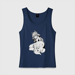 Женская майка Яэ Мико и лиса - Genshin impact вайфу