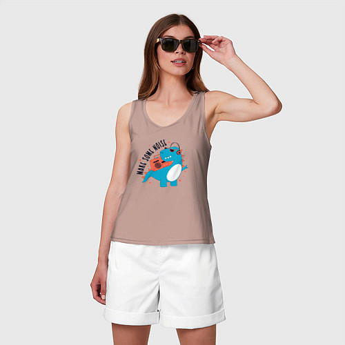 Женская майка Давай-ка пошумим / Пыльно-розовый – фото 3