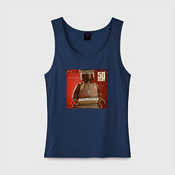 Майка женская хлопок Лего 50cent, цвет: тёмно-синий