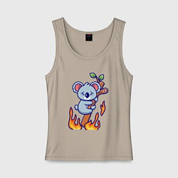 Женская майка Пожар у коалы