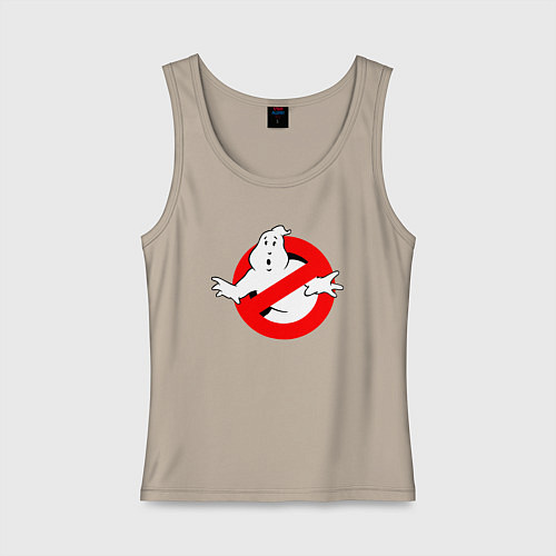 Женская майка Ghostbusters logo / Миндальный – фото 1