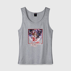 Майка женская хлопок Химеко, цвет: меланж