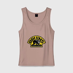 Майка женская хлопок HC Boston Bruins Label, цвет: пыльно-розовый