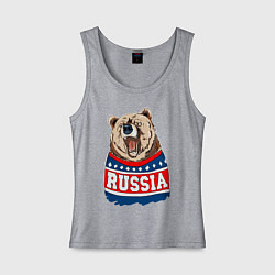 Женская майка Made in Russia: медведь