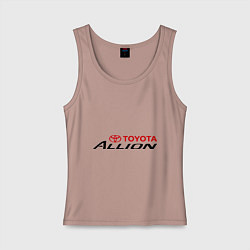 Майка женская хлопок Toyota Allion, цвет: пыльно-розовый