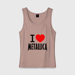 Женская майка I love Metallica