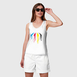 Майка женская хлопок Abbey Road Colors, цвет: белый — фото 2
