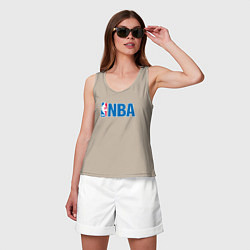 Майка женская хлопок NBA, цвет: миндальный — фото 2