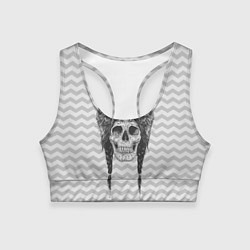 Топик спортивный женский Мертвый шаман, цвет: 3D-принт