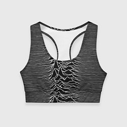Топик спортивный женский Joy Division: Unknown Pleasures, цвет: 3D-принт