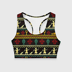 Топик спортивный женский Египетский узор, цвет: 3D-принт