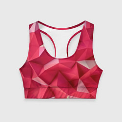 Топик спортивный женский Розовые грани, цвет: 3D-принт