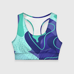 Топик спортивный женский Sky pattern, цвет: 3D-принт