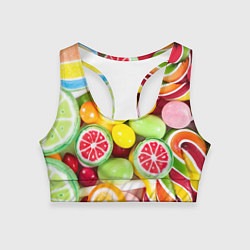 Топик спортивный женский Candy Summer, цвет: 3D-принт