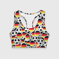 Топик спортивный женский Германия: футбольный фанат, цвет: 3D-принт