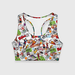 Топик спортивный женский Football is MyLiFe, цвет: 3D-принт