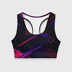 Топик спортивный женский Modern Geometry, цвет: 3D-принт